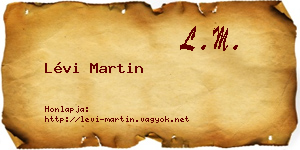 Lévi Martin névjegykártya